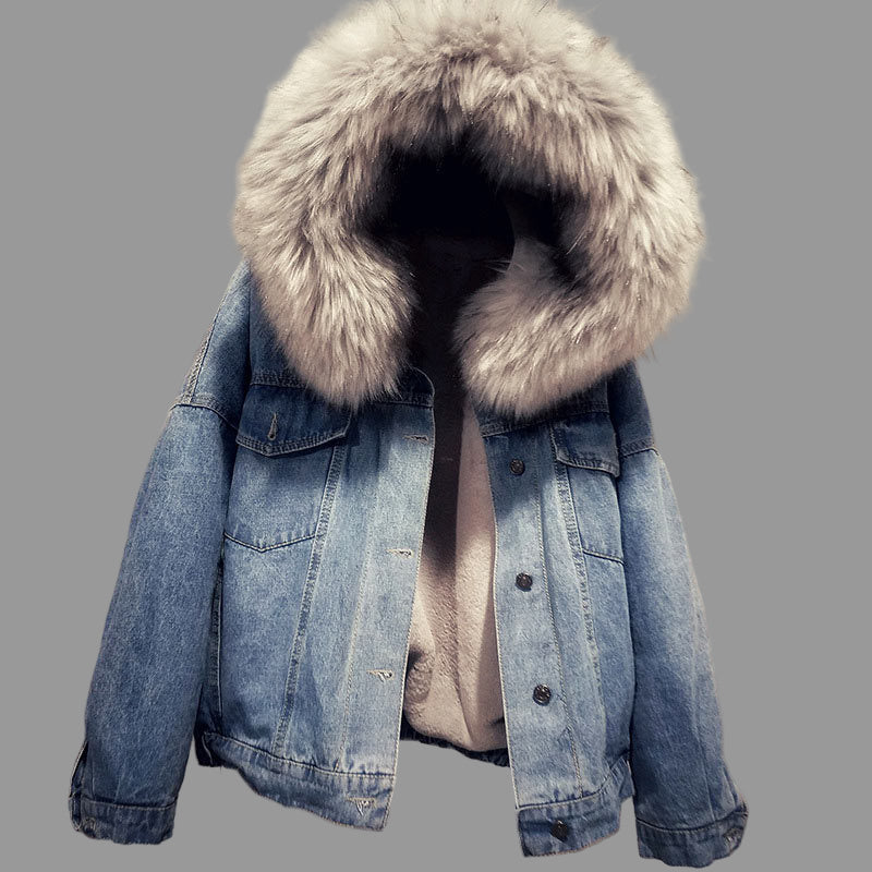Veste Femme Hiver Chaude en Jean avec Capuche – Style Décontracté Grande Taille - Vestico