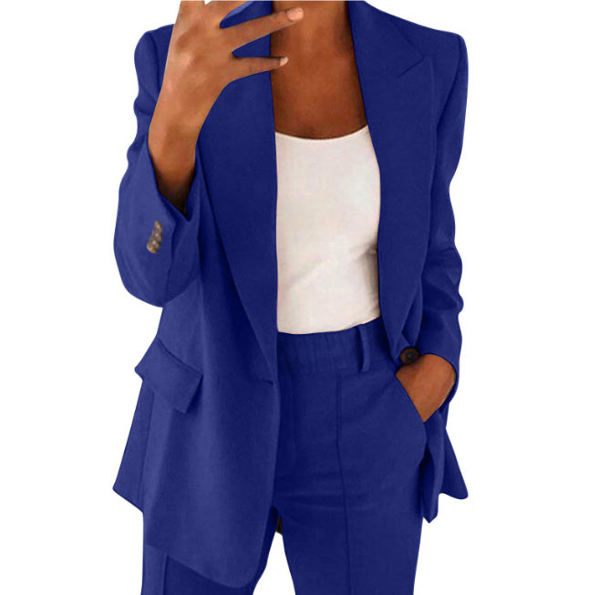 Ensemble Femme Élégant – Blazer Slim à Bouton + Pantalon Ajusté - Vestico