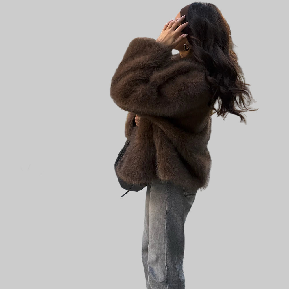 Veste Femme Automne-Hiver – Manteau Épais en Fourrure Synthétique - Vestico