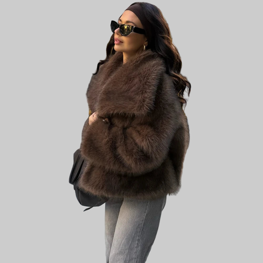 Veste Femme Automne-Hiver – Manteau Épais en Fourrure Synthétique - Vestico