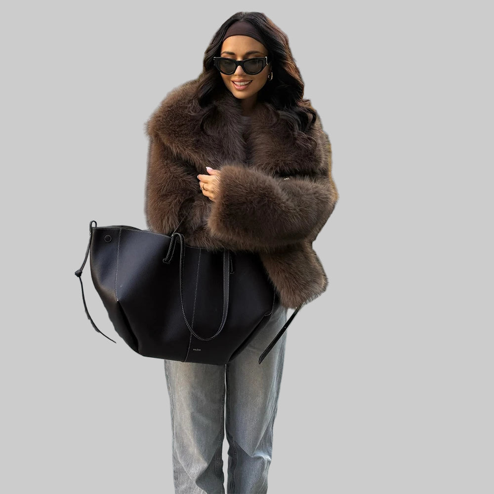 Veste Femme Automne-Hiver – Manteau Épais en Fourrure Synthétique - Vestico