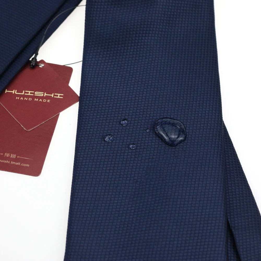 Cravate Homme Bleu Marine – Jacquard Imperméable, Élégante & Tendance