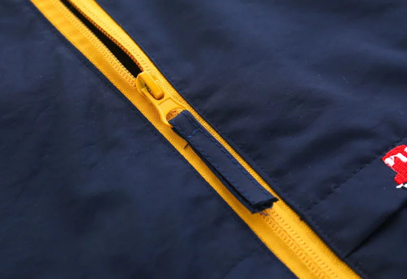 Boys Spring Autumn Coats Kids Jackets Toddler Hooded Windbreaker With Pocket Children Zipper Outerwear Baby Clothes 2-7 Years - Vestico