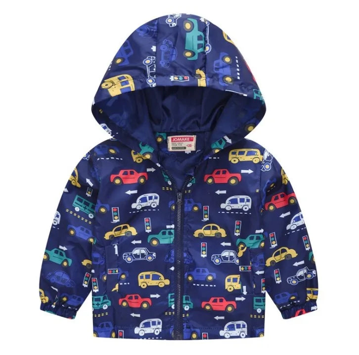 Boys Spring Autumn Coats Kids Jackets Toddler Hooded Windbreaker With Pocket Children Zipper Outerwear Baby Clothes 2-7 Years - Vestico