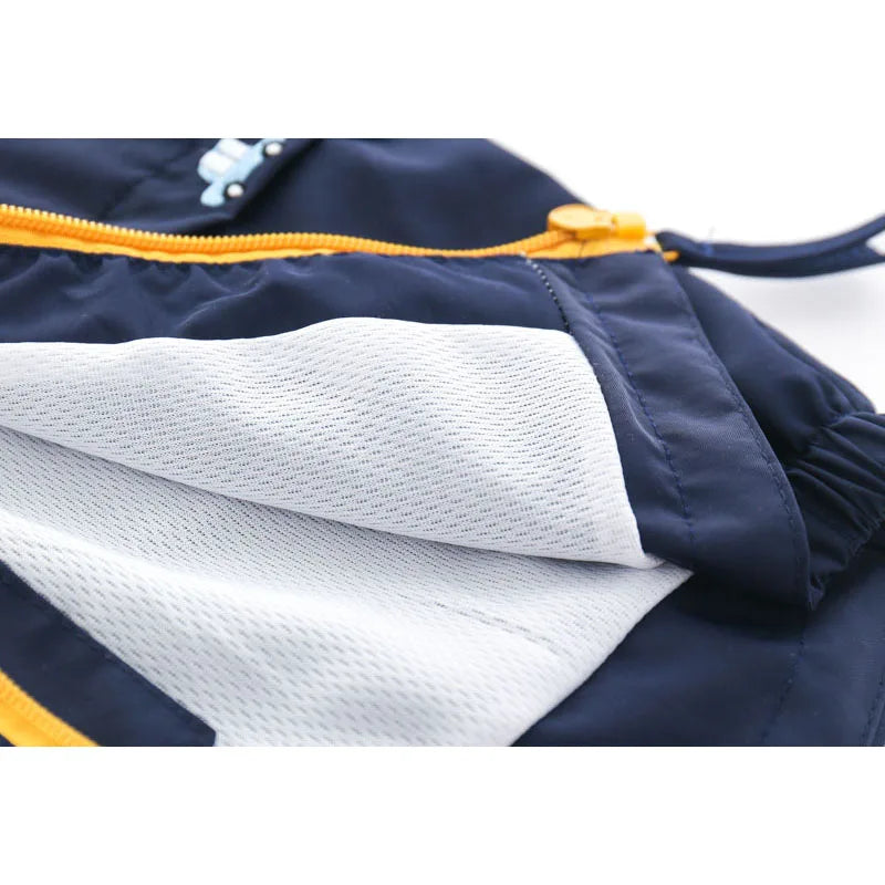 Boys Spring Autumn Coats Kids Jackets Toddler Hooded Windbreaker With Pocket Children Zipper Outerwear Baby Clothes 2-7 Years - Vestico