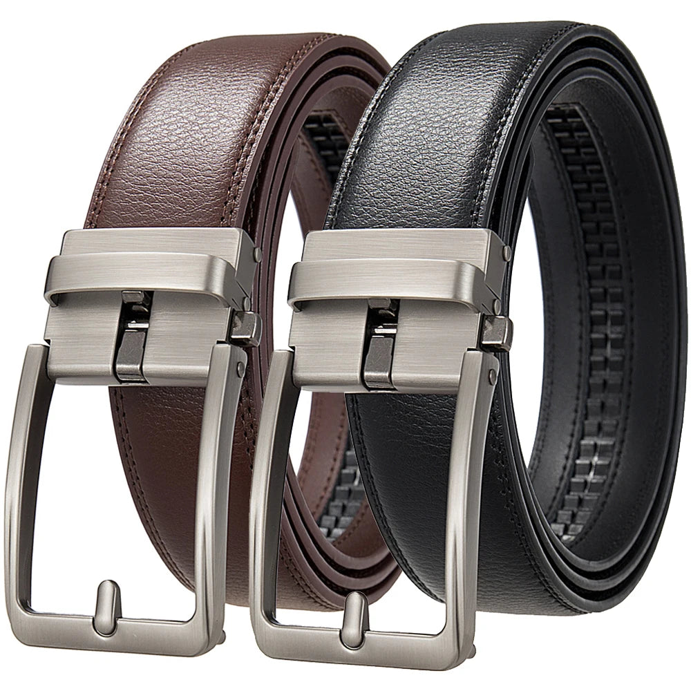 Ceinture Homme en Cuir Véritable – Boucle Automatique & Style Élégant