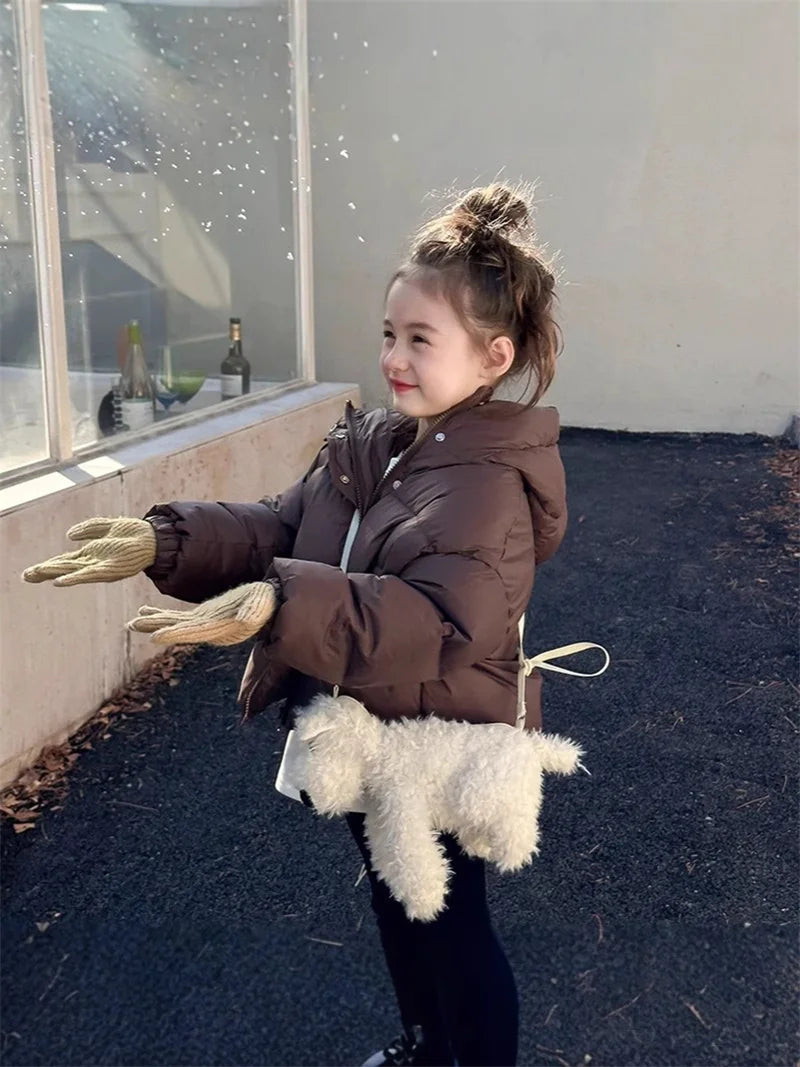 Winter Kids Warm Down Coats Autumn Children Cotton-Padded Jackets Boys Girls Clothing Baby Hooded Outerwear 3-12 Years - Vestico