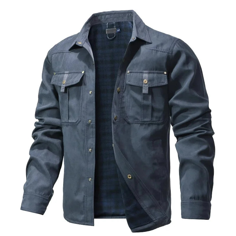Veste Chemise Homme Printemps – Style Cowboy Décontracté à Boutons Pression - Vestico