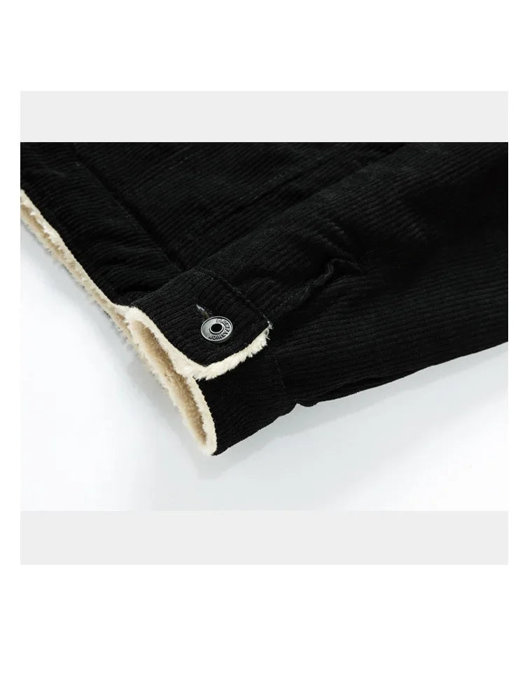 Veste Homme Hiver Velours Côtelé Chaude – Coupe Slim et Doublure Polaire - Vestico