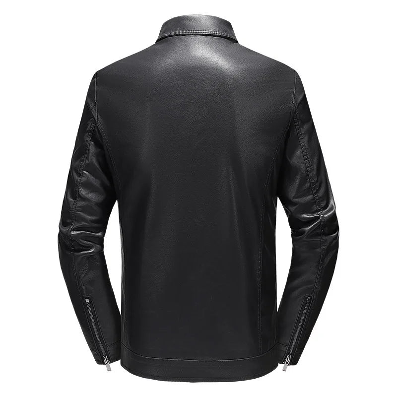 Veste Motard Homme en Similicuir Vintage – Style Biker Noir Léger - Vestico