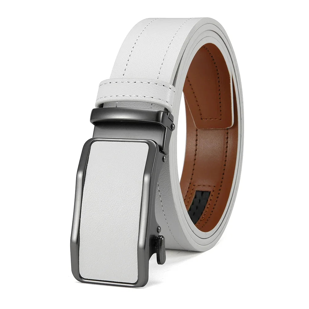 Ceinture Homme en PU – Boucle Automatique, Ajustement Précis & Style Élégant