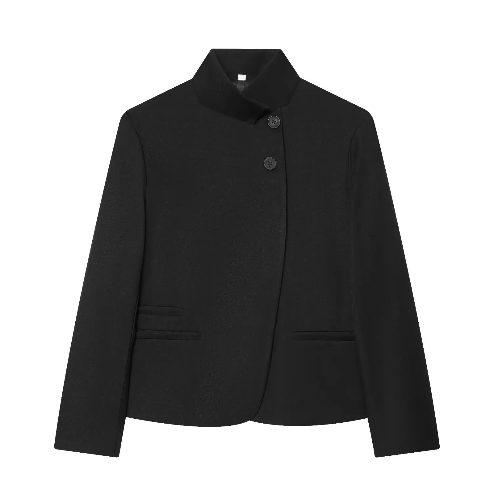 Blazer Femme Élégant – Coupe Moderne, Col Montant & Style Casual