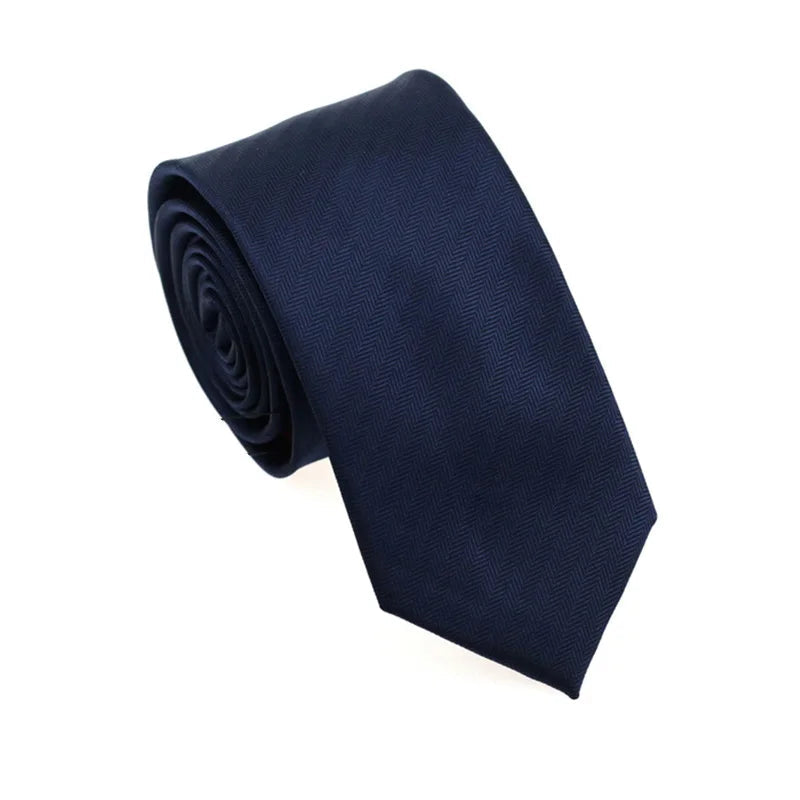 Cravate Homme Bleu Marine – Jacquard Imperméable, Élégante & Tendance