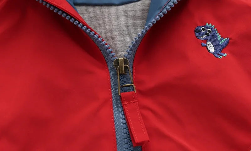 Boys Spring Autumn Coats Kids Jackets Toddler Hooded Windbreaker With Pocket Children Zipper Outerwear Baby Clothes 2-7 Years - Vestico