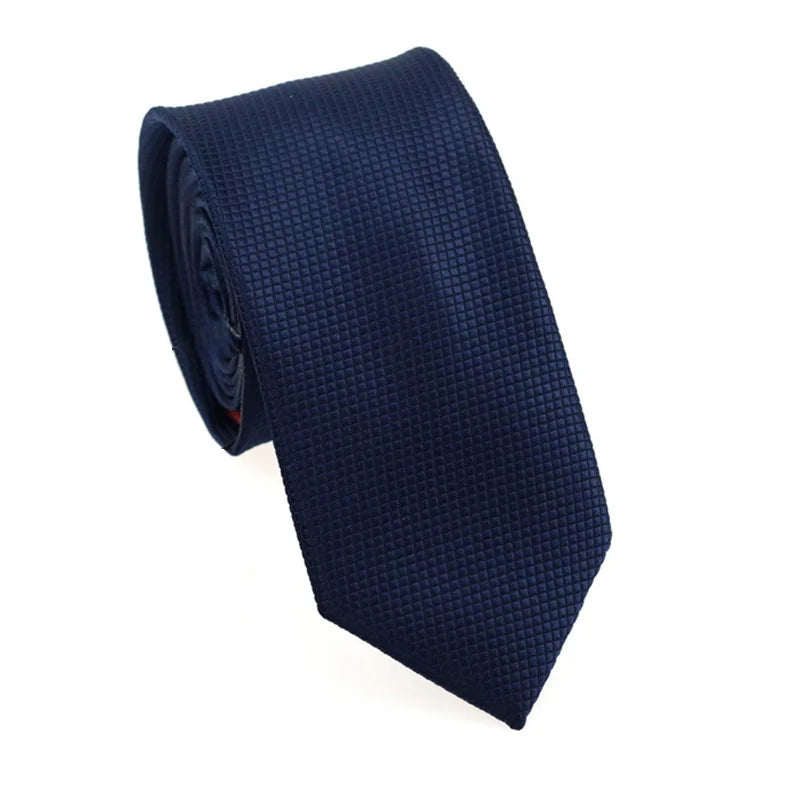 Cravate Homme Bleu Marine – Jacquard Imperméable, Élégante & Tendance