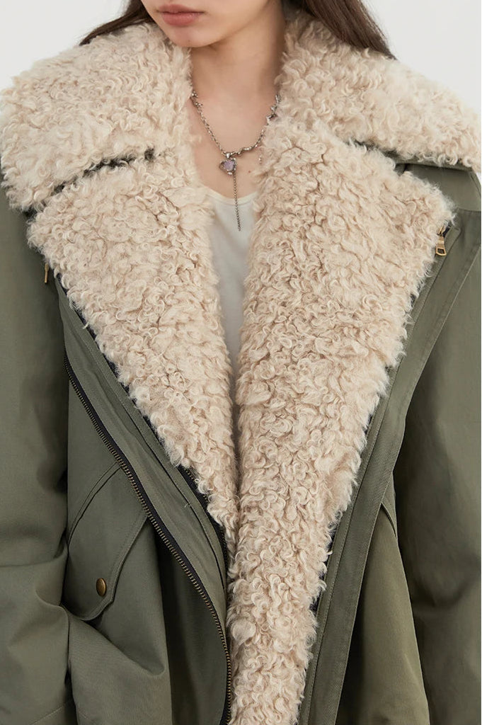 Veste moto femme en coton – manteau chaud style streetwear