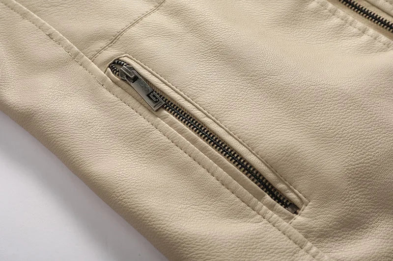 Veste Homme en Simili Cuir avec Capuche – Coupe Slim, Doublure Chaude, Style Motard Élégant - Vestico