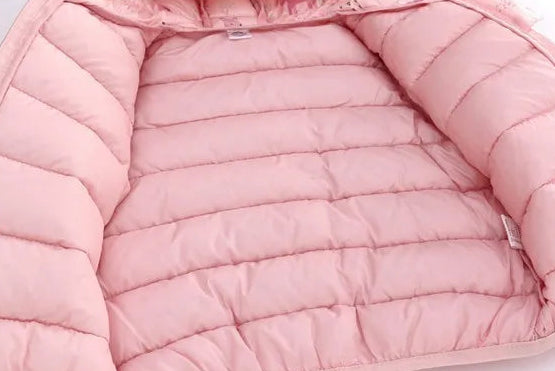 Children Boys Baby Hooded Lightweight Down Jackets Warm Outerwear Autumn Kids Girls Coats Cartoon Dinosaur Print Casual Clothing - Vestico