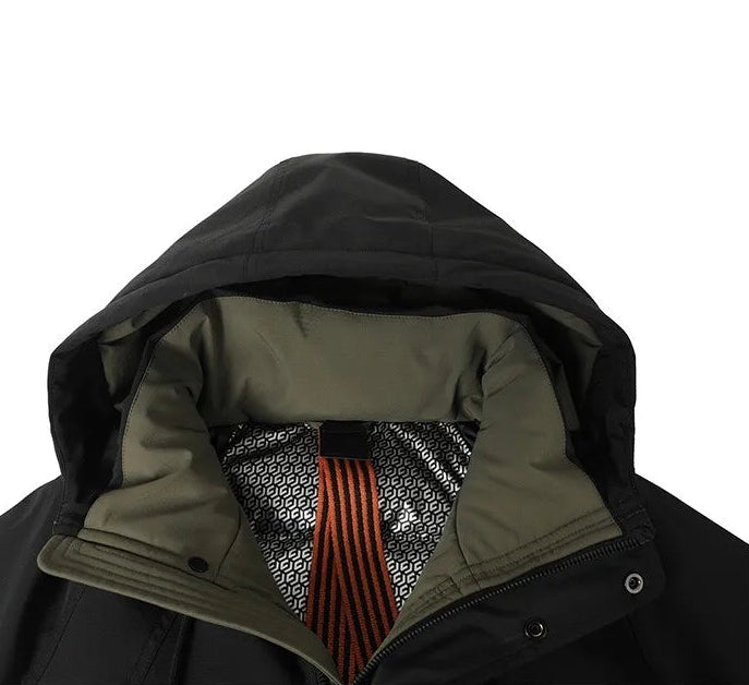 Doudoune Homme 90 % Duvet de Canard Blanc – Manteau Chaud à Capuche, Hiver 2025