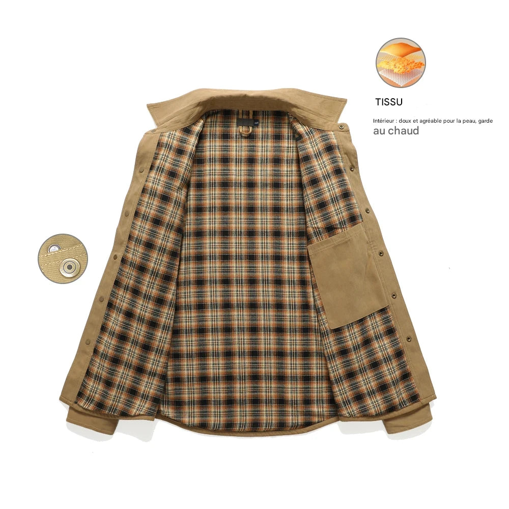 Veste Chemise Homme Printemps – Style Cowboy Décontracté à Boutons Pression - Vestico