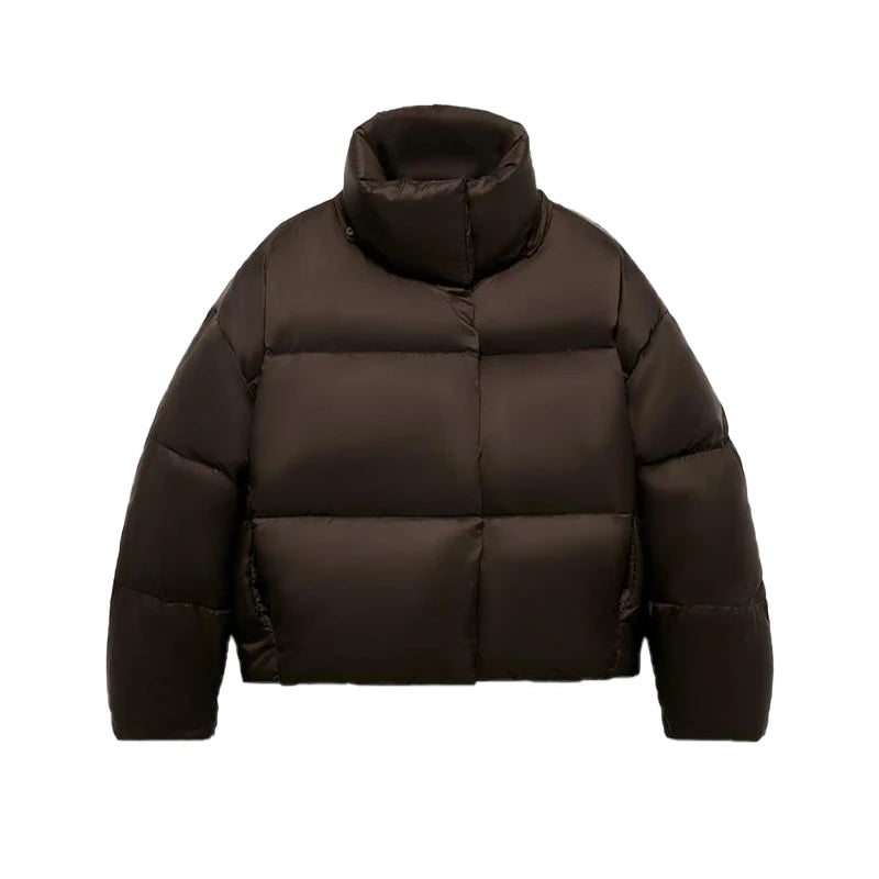 Manteau hiver femme à capuche – col écharpe chaud et doux