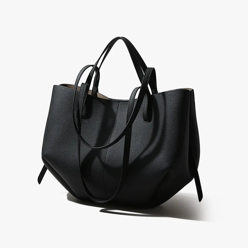 Grand Sac Cabas Femme en Cuir Véritable – Élégant, Spacieux & Polyvalent
