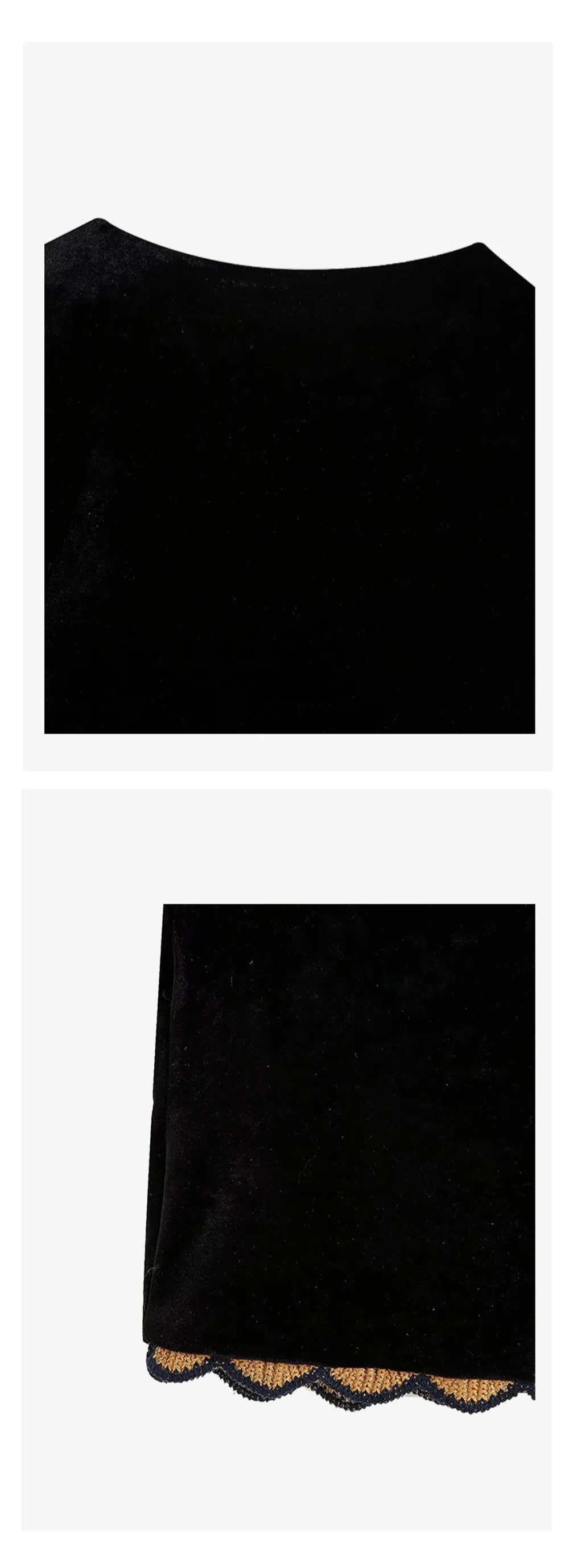 Gilet Femme Velours Brodé & Pailleté – Col Rond - Vestico