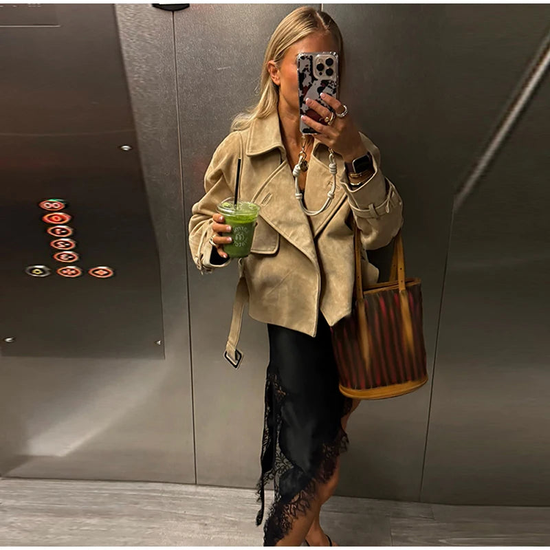 Manteau Femme Col Montant Double-Breasted - Vestico