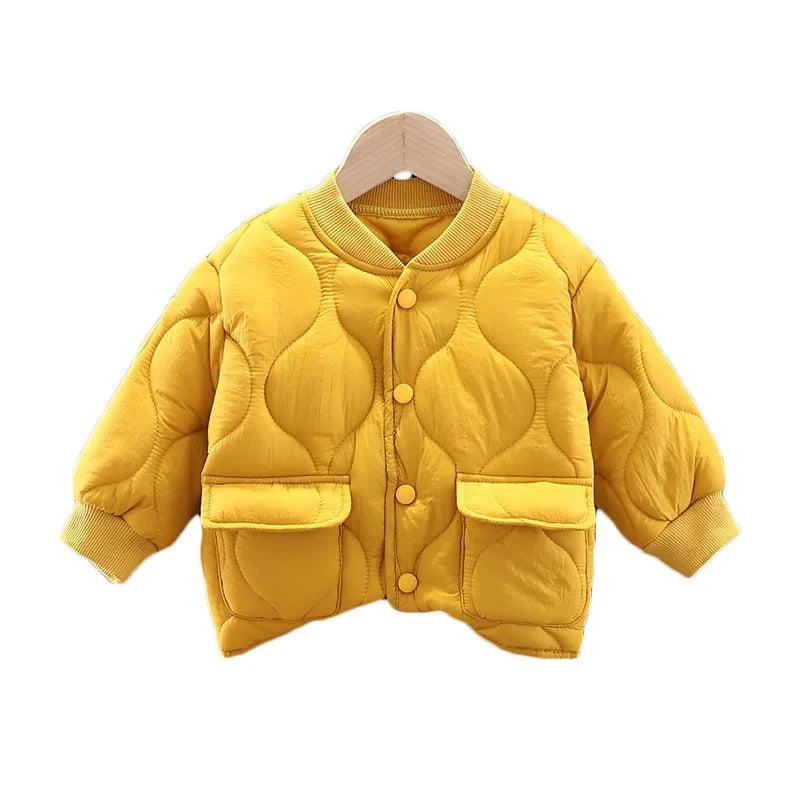 New Autumn Winter Fashion Baby Boys Clothes Children Girl Solid Casual Cotton Coat Toddler Costume Infant Jacket Kids Sportswear - Vestico