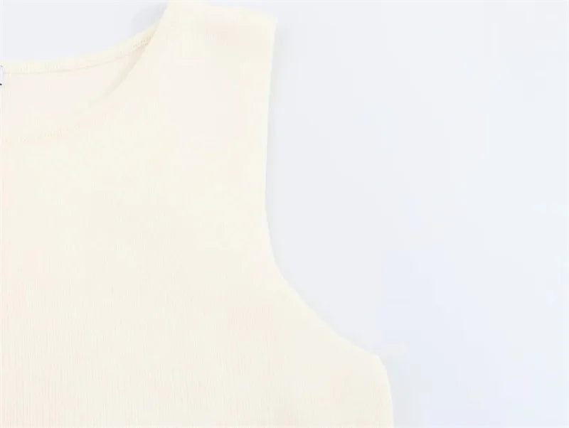 Gilet Femme Tricoté – Sans Manches Boutonné, Style Élégant 2025 - Vestico