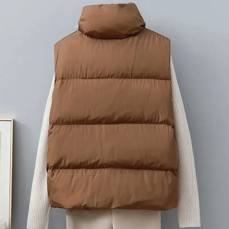 Gilet Femme d’Hiver 2025 – Sans Manches, Cropé, Zip Up, Style Street - Vestico