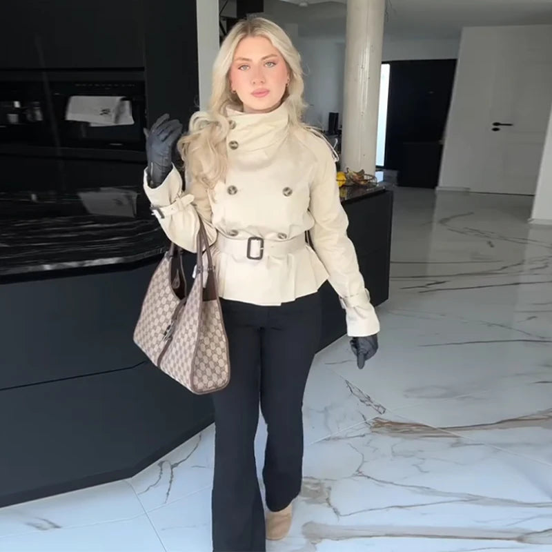 Manteau Ceinturé Chic Femme - Vestico