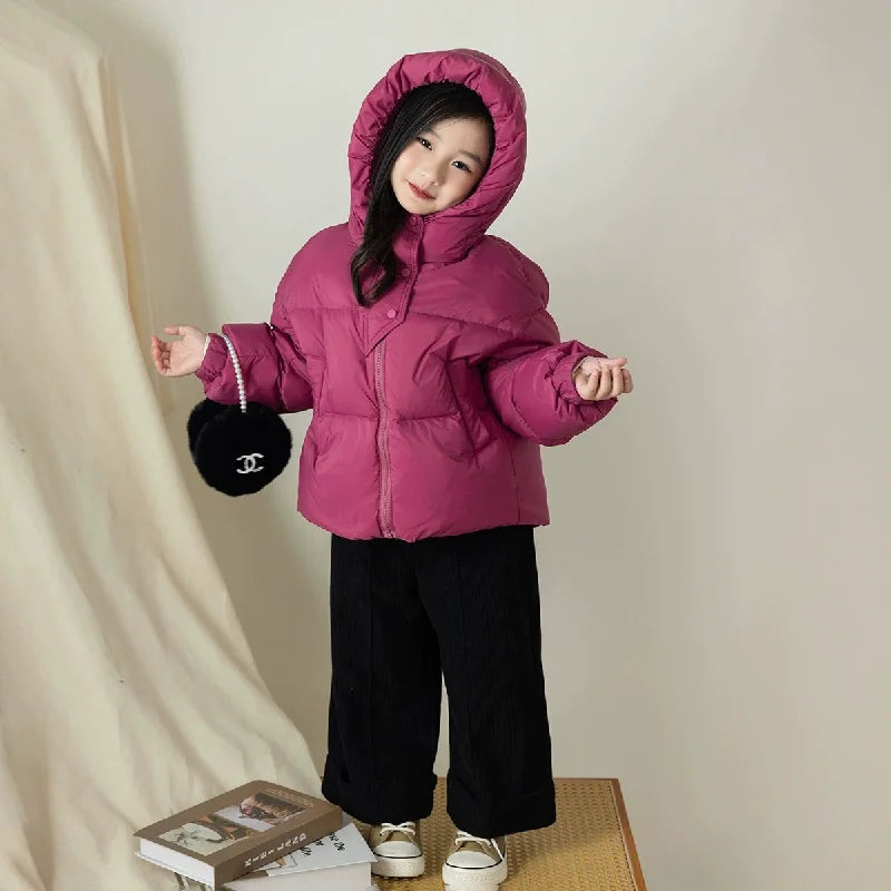 Winter Kids Warm Down Coats Autumn Children Cotton-Padded Jackets Boys Girls Clothing Baby Hooded Outerwear 3-12 Years - Vestico