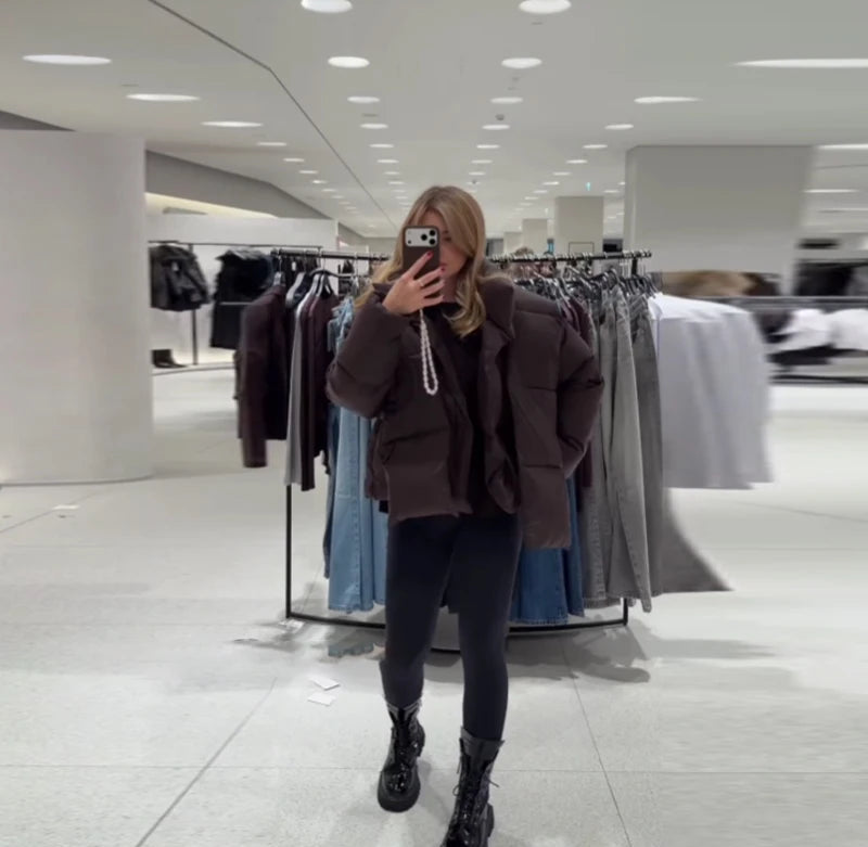 Manteau hiver femme à capuche – col écharpe chaud et doux