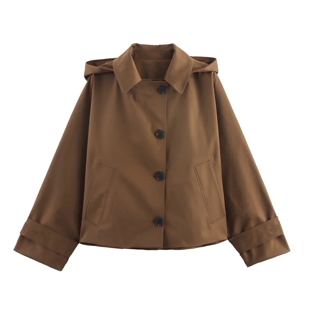Veste Courte à Capuche Femme – Coupe Moderne & Style Casual