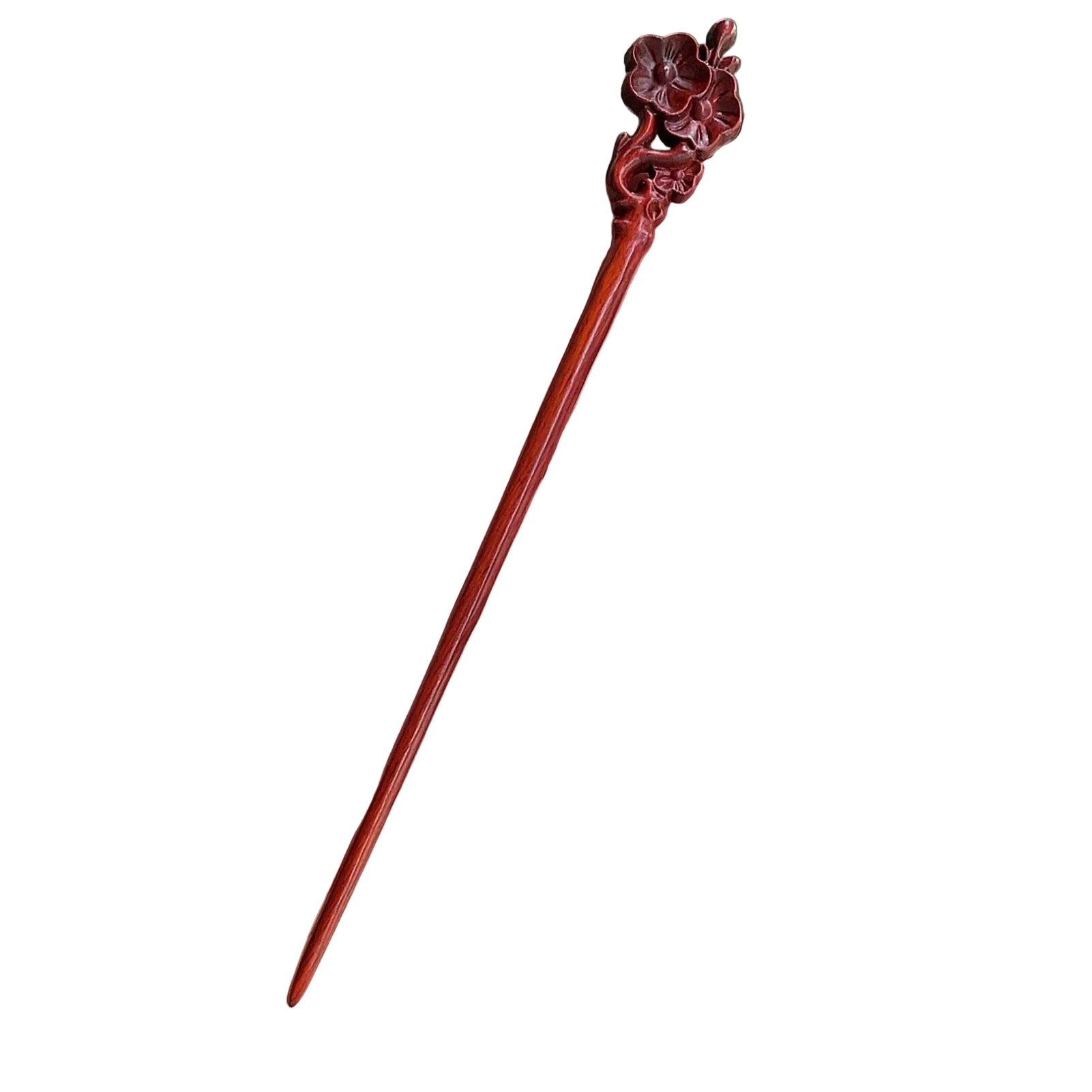Pic à Cheveux en Bois Sculpté – Style Chinois, Fait Main & Élégant