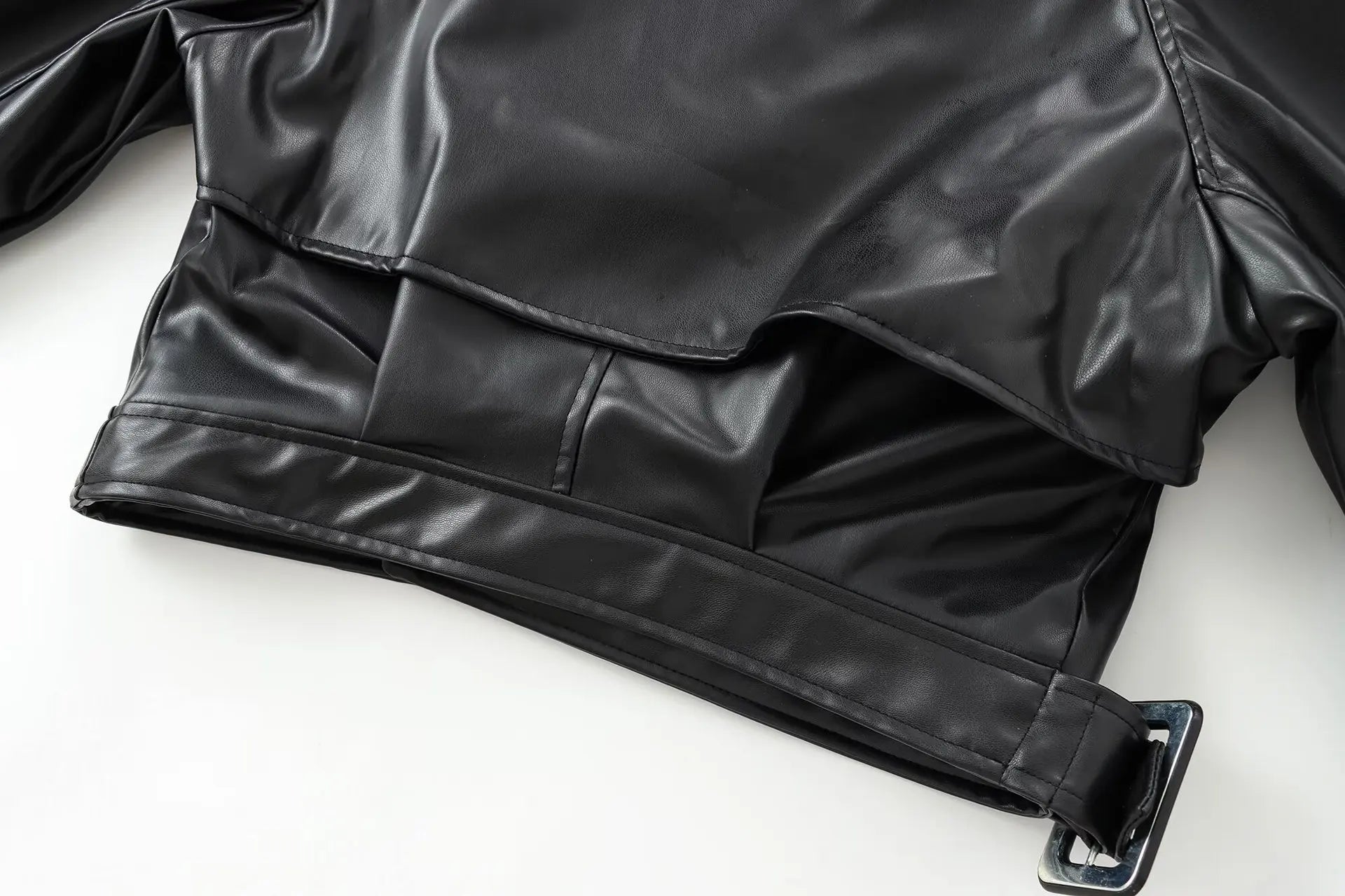 Veste PU Rouge Vin Femme – Style Street & Slim Fit - Vestico