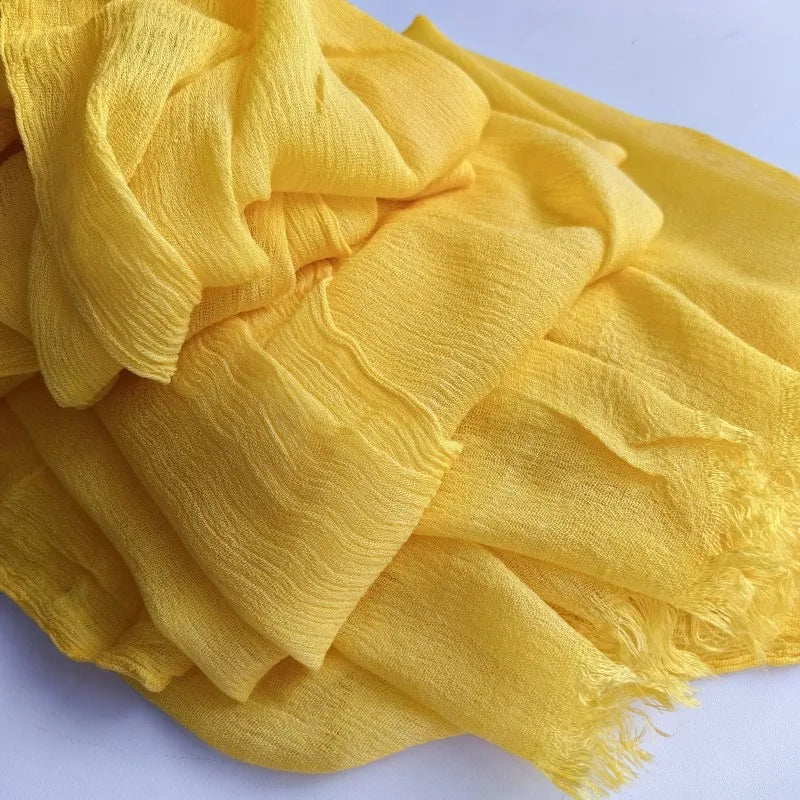 61 Colors Soft Cotton Viscose Scarf Rayon Material Muslim Hijab Mid Eastern Plain Solid Color Headscarf With Tassel - Vestico