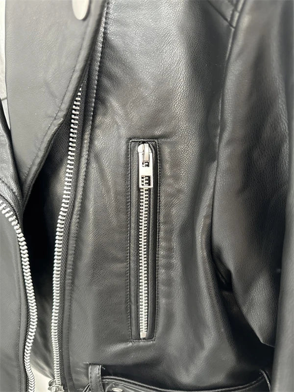 Veste Courte Femme – Simili cuir Vintage avec Ceinture - Vestico