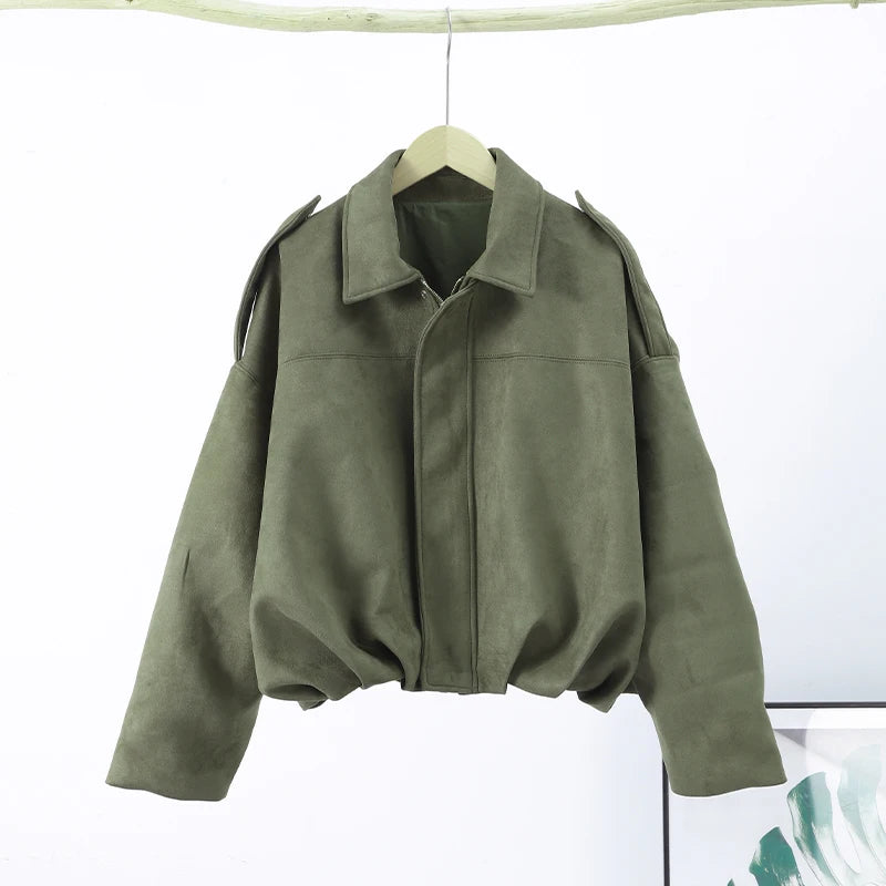 Veste Suédine Femme – Vintage Oversize - Vestico