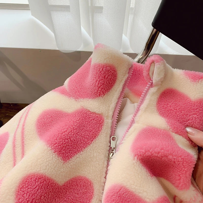 Manteau Fille Doublé en Laine – Motif Cartoon, Chaud et Doux (2 à 8 ans) - Vestico