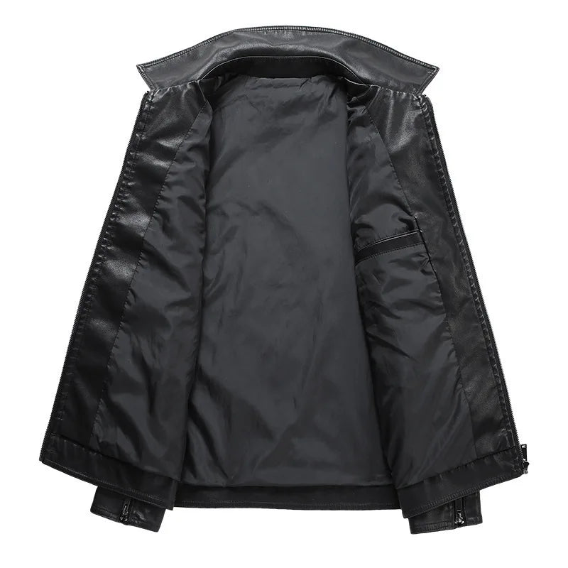 Veste Motard Homme en Similicuir Vintage – Style Biker Noir Léger - Vestico