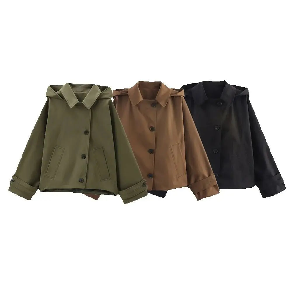 Veste Courte à Capuche Femme – Coupe Moderne & Style Casual