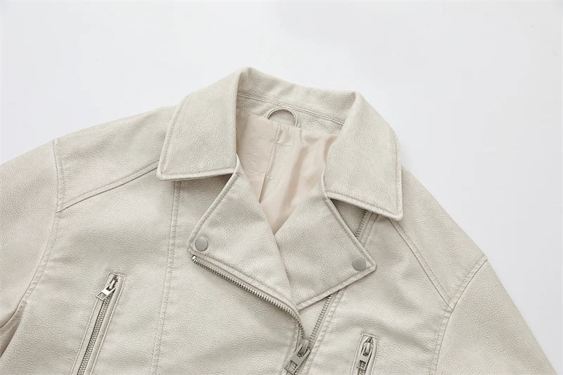 Veste Courte Femme – Simili cuir Vintage avec Ceinture - Vestico