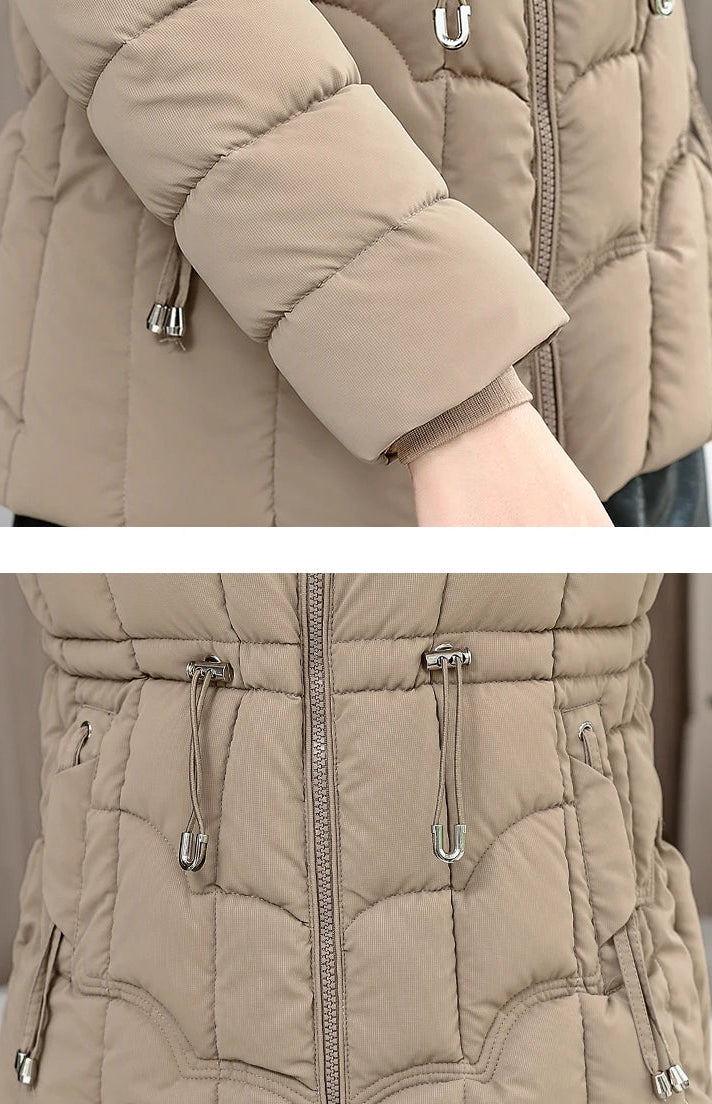 Doudoune Courte Femme à Capuche, Manteau Chaud Hiver 2025