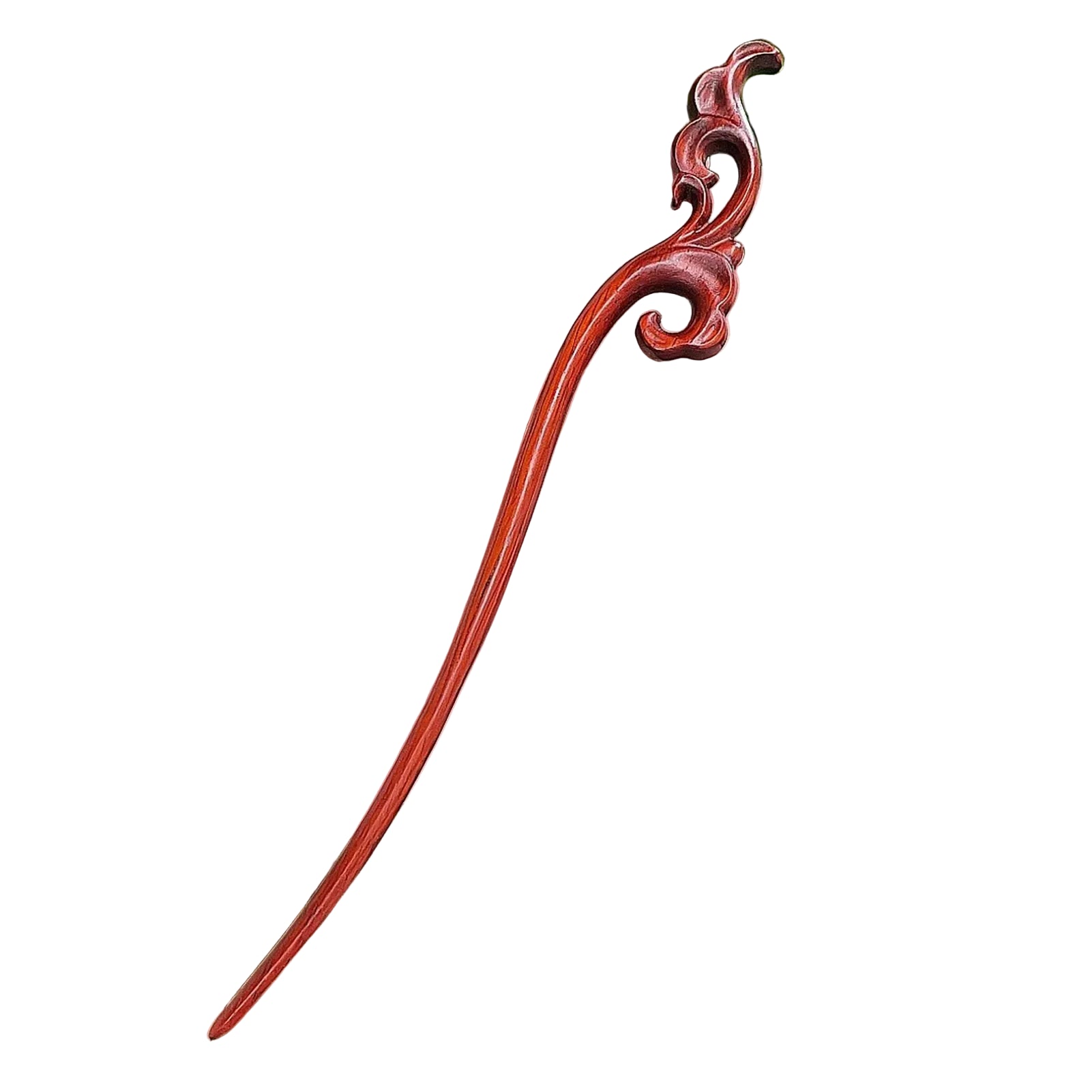 Pic à Cheveux en Bois Sculpté – Style Chinois, Fait Main & Élégant