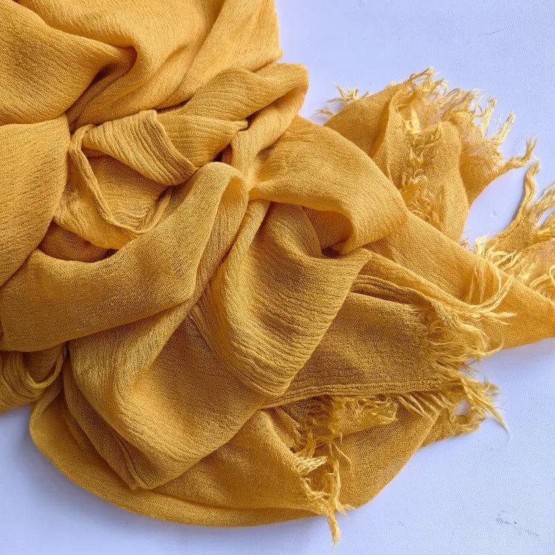 61 Colors Soft Cotton Viscose Scarf Rayon Material Muslim Hijab Mid Eastern Plain Solid Color Headscarf With Tassel - Vestico