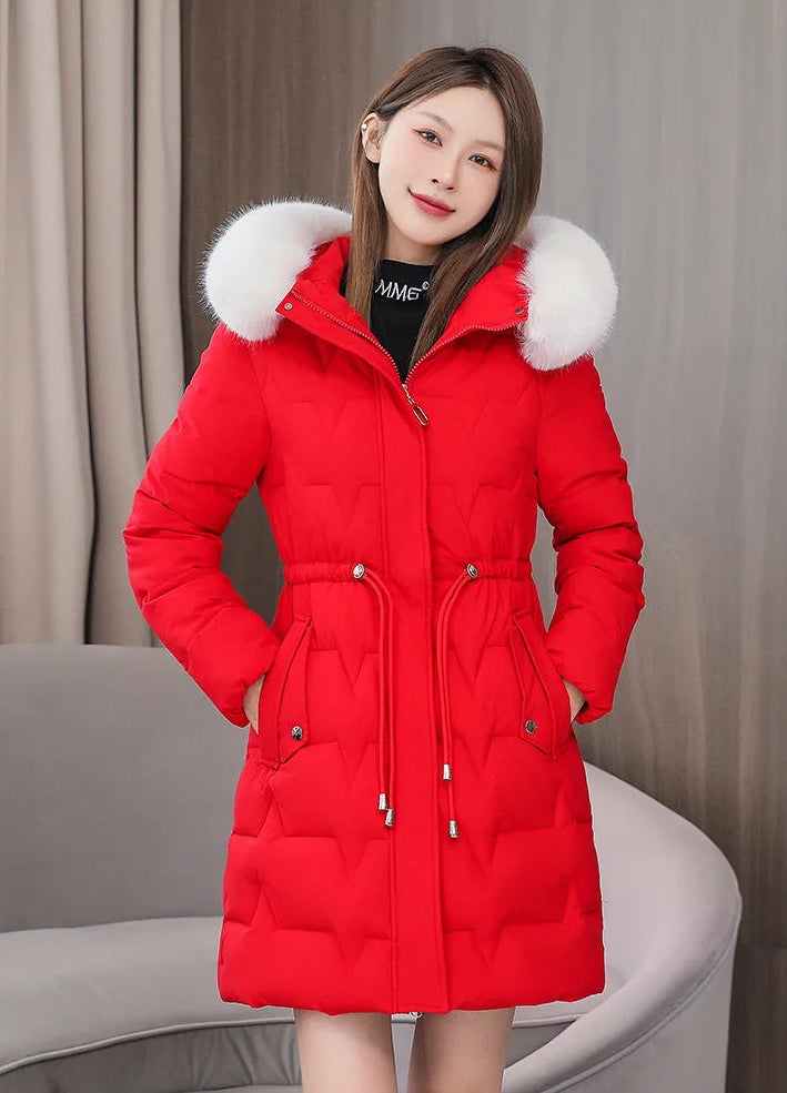 Parka Oversize à Capuche et Col en Fausse Fourrure – Élégance Décontractée d’Hiver