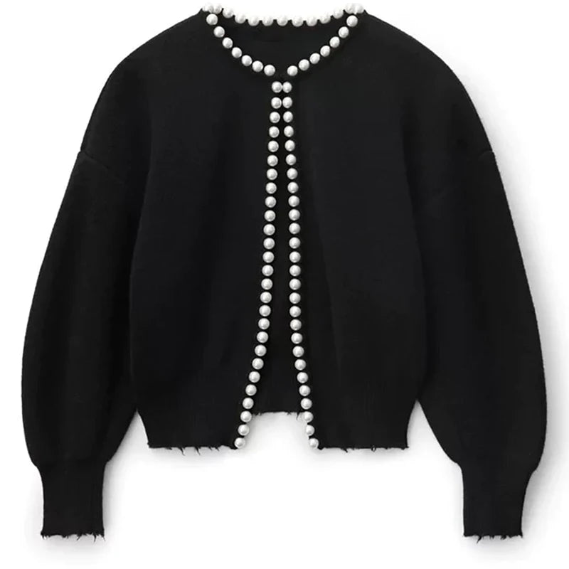 Cardigan Femme – Perles & Style Élégant - Vestico