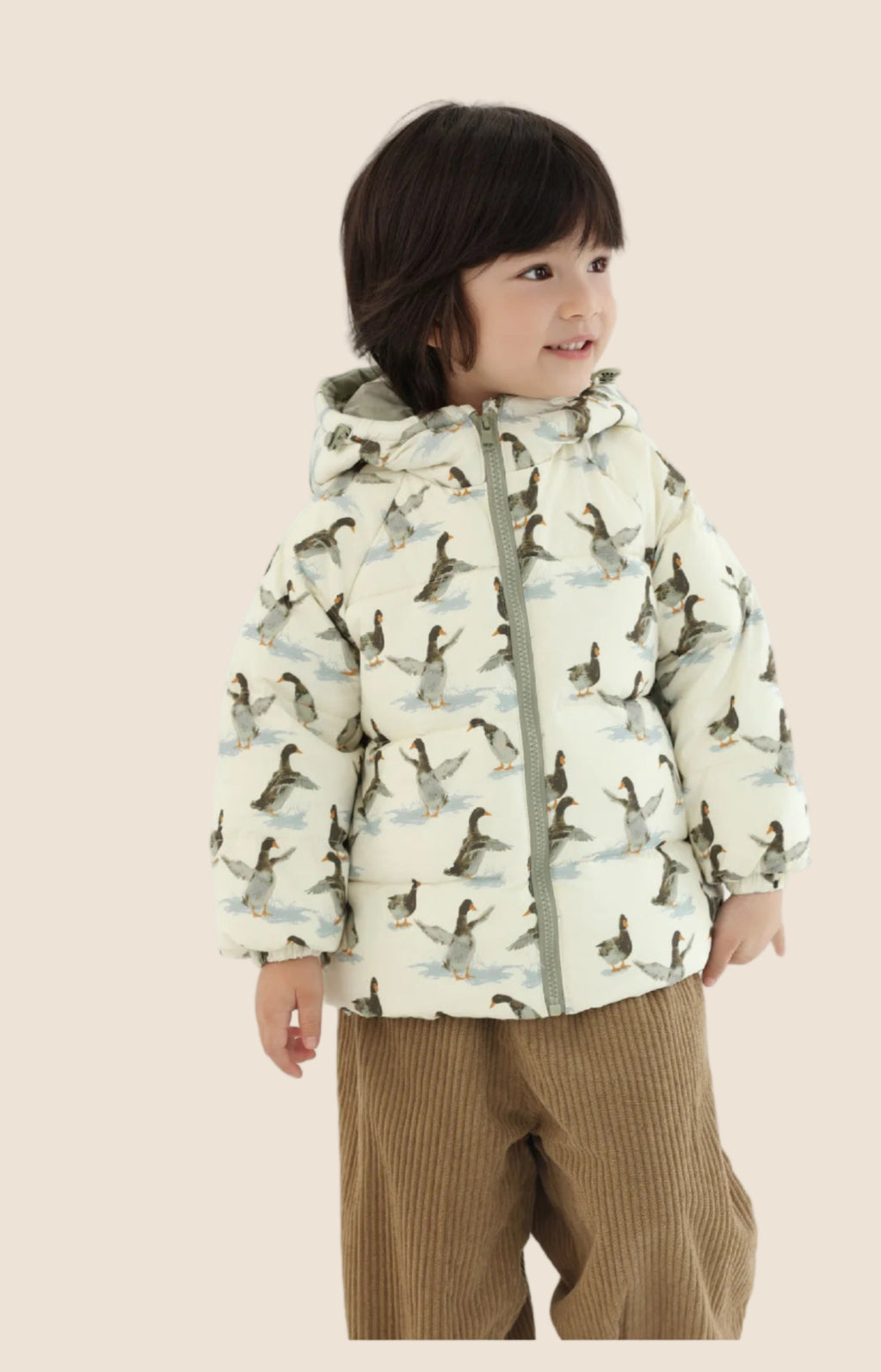 Doudoune Hiver Enfant – Motifs Lapin & Éléphant, Chaude et Coupe-Vent (18M à 7 Ans) - Vestico
